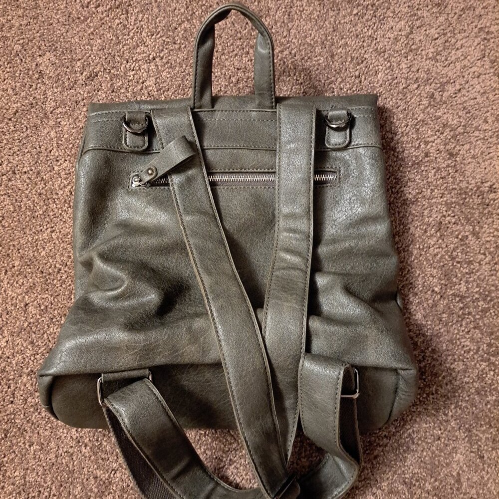 URBAN EXPRESSIONS LENNON CONVERTIBLE BACKPACK PURSE-VEGAN LEATHER - Picture 4 of 12